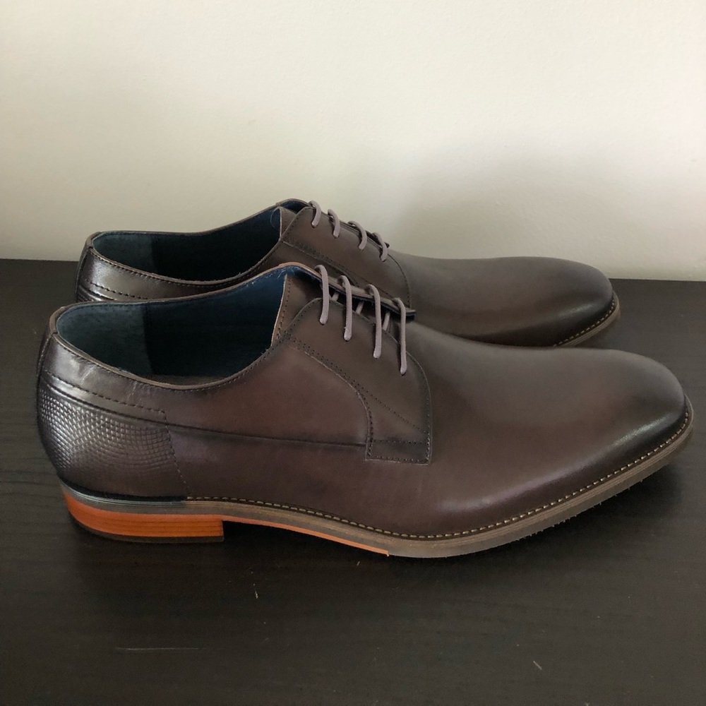 NWOB Zanzara Shaw Mens Leather Derby Shoes Size 12
